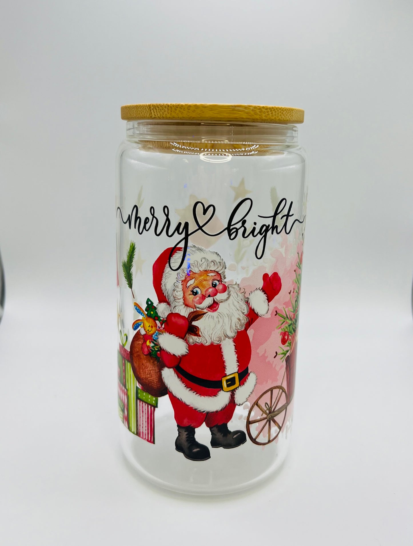 Christmas UV DTF glass can