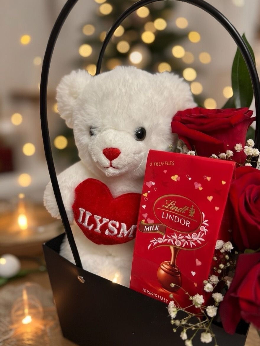 Teddy bear roses bag