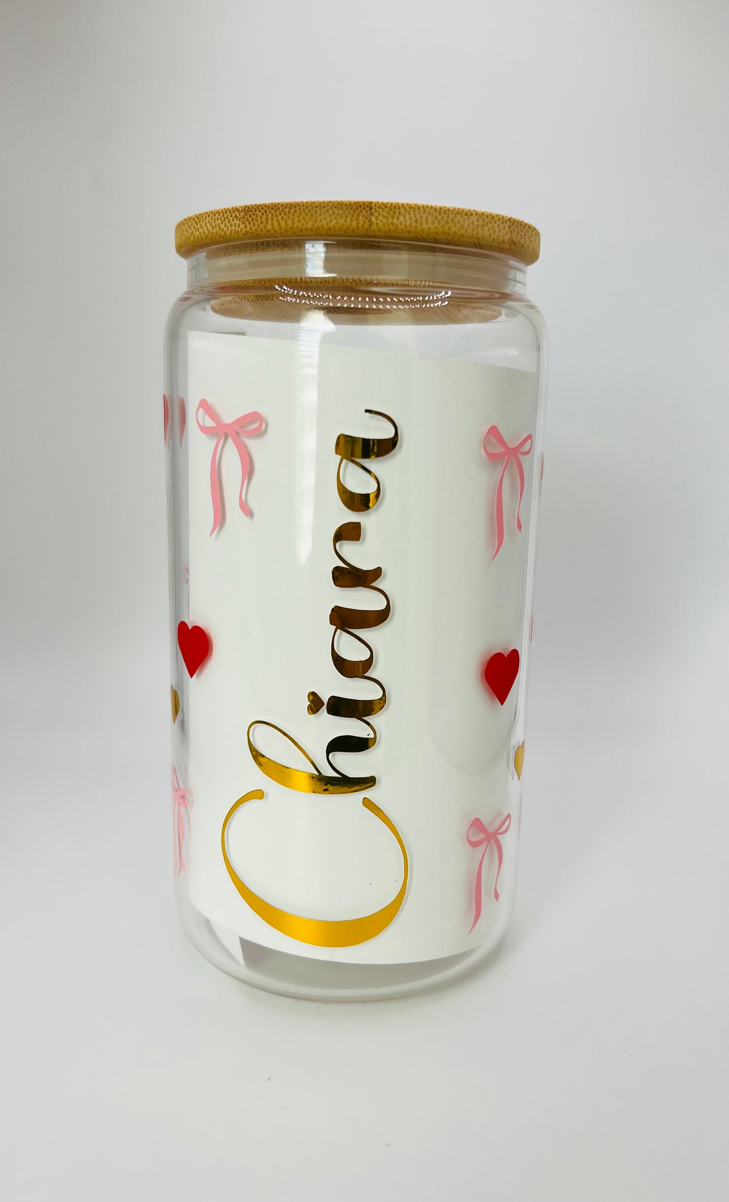 Valentines Glass cans
