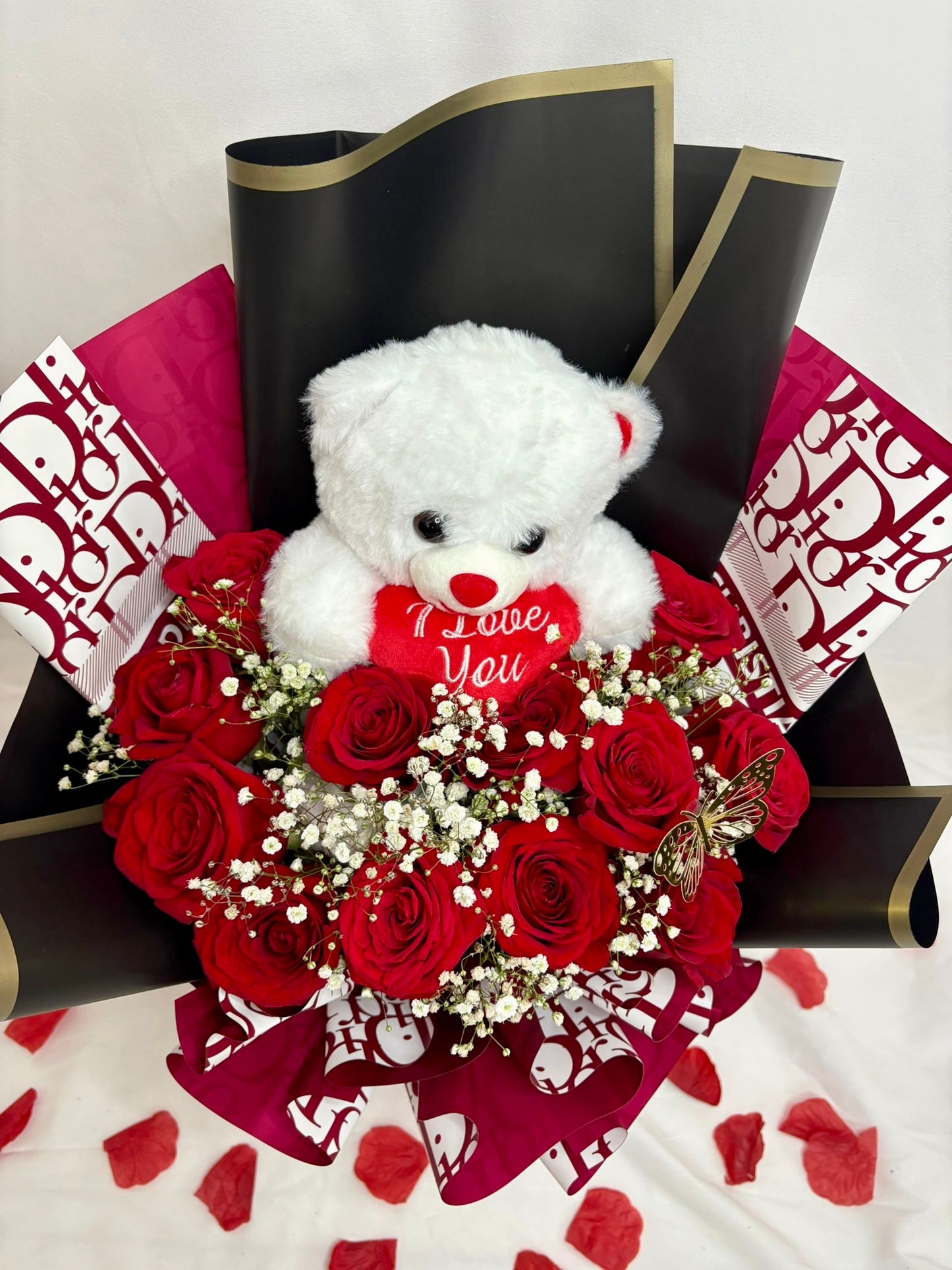 Roses & I Love you Teddy