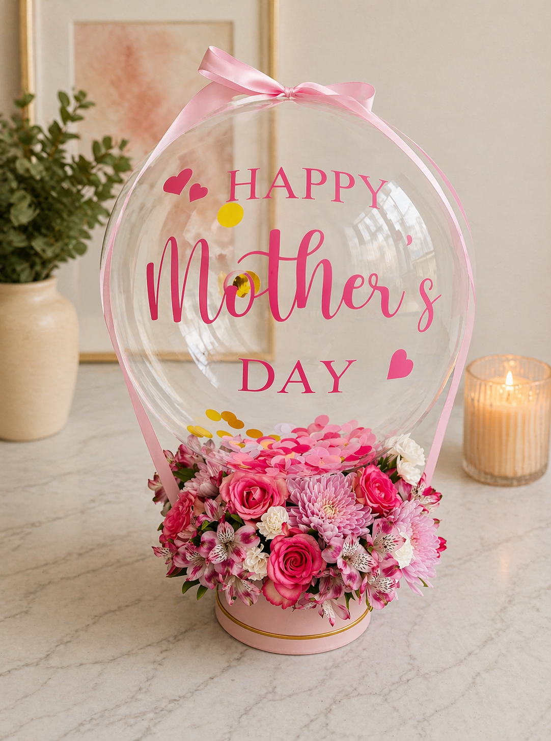 Mix Flowers balloon bouquet