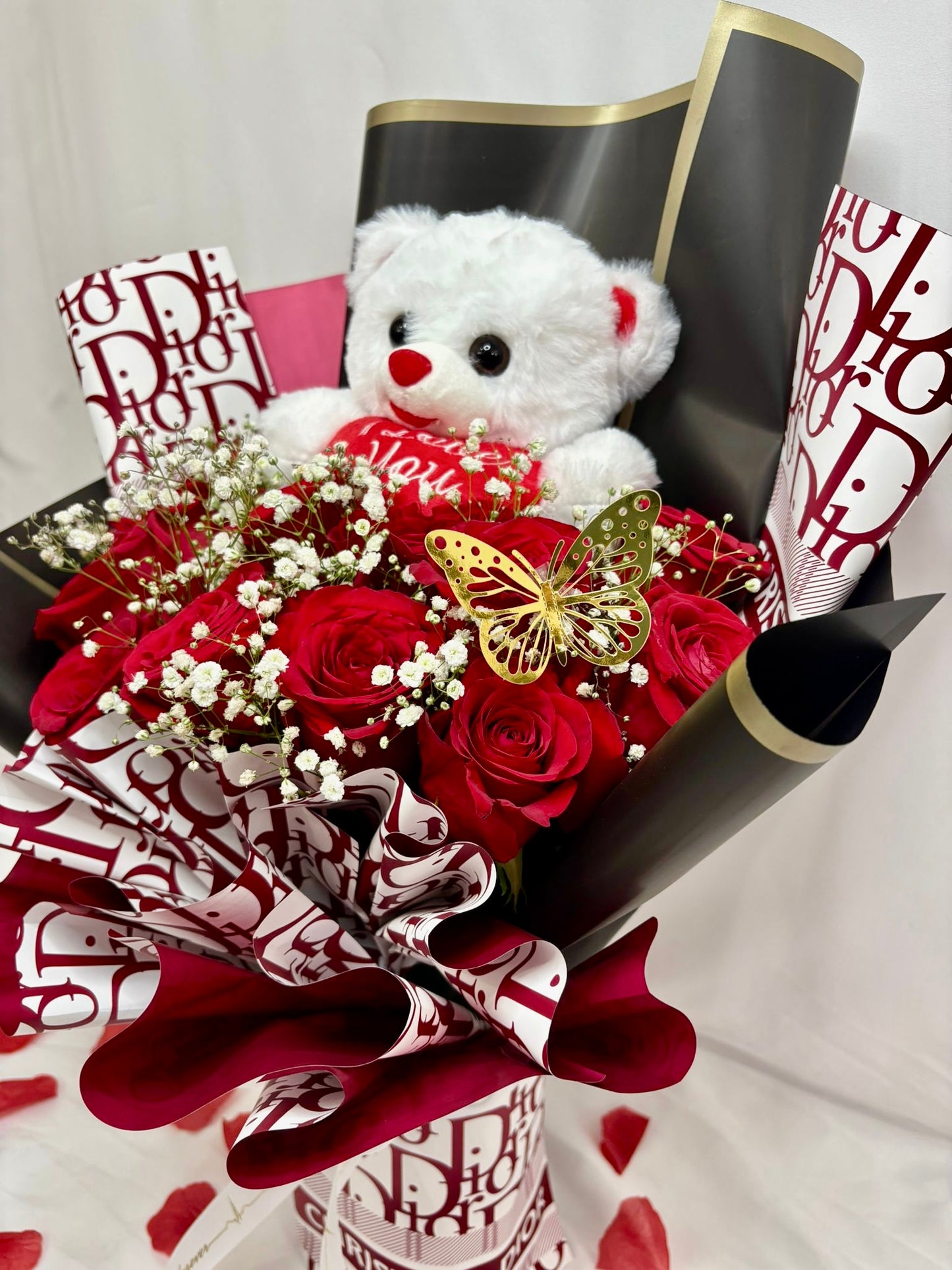 Roses & I Love you Teddy