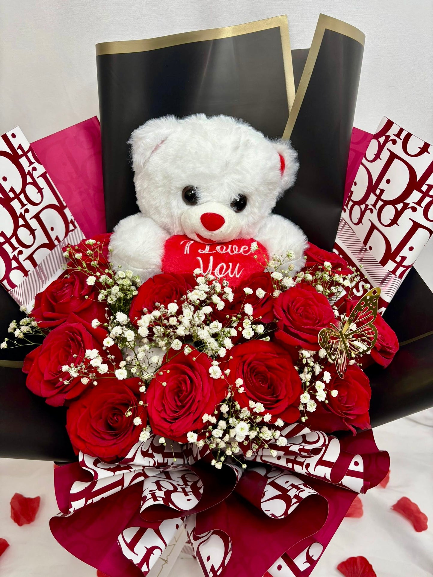 Roses & I Love you Teddy