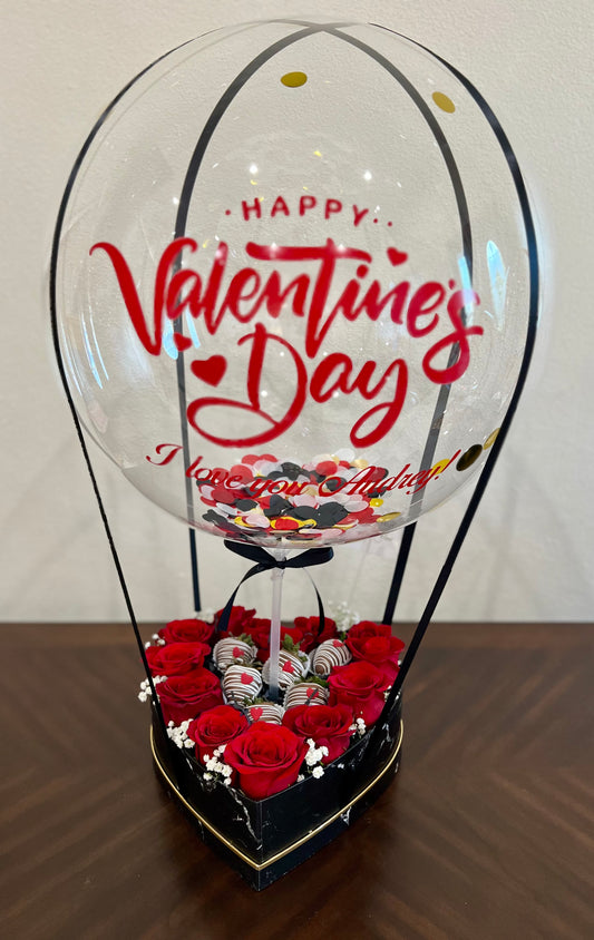 Roses & Strawberries covered chocolate