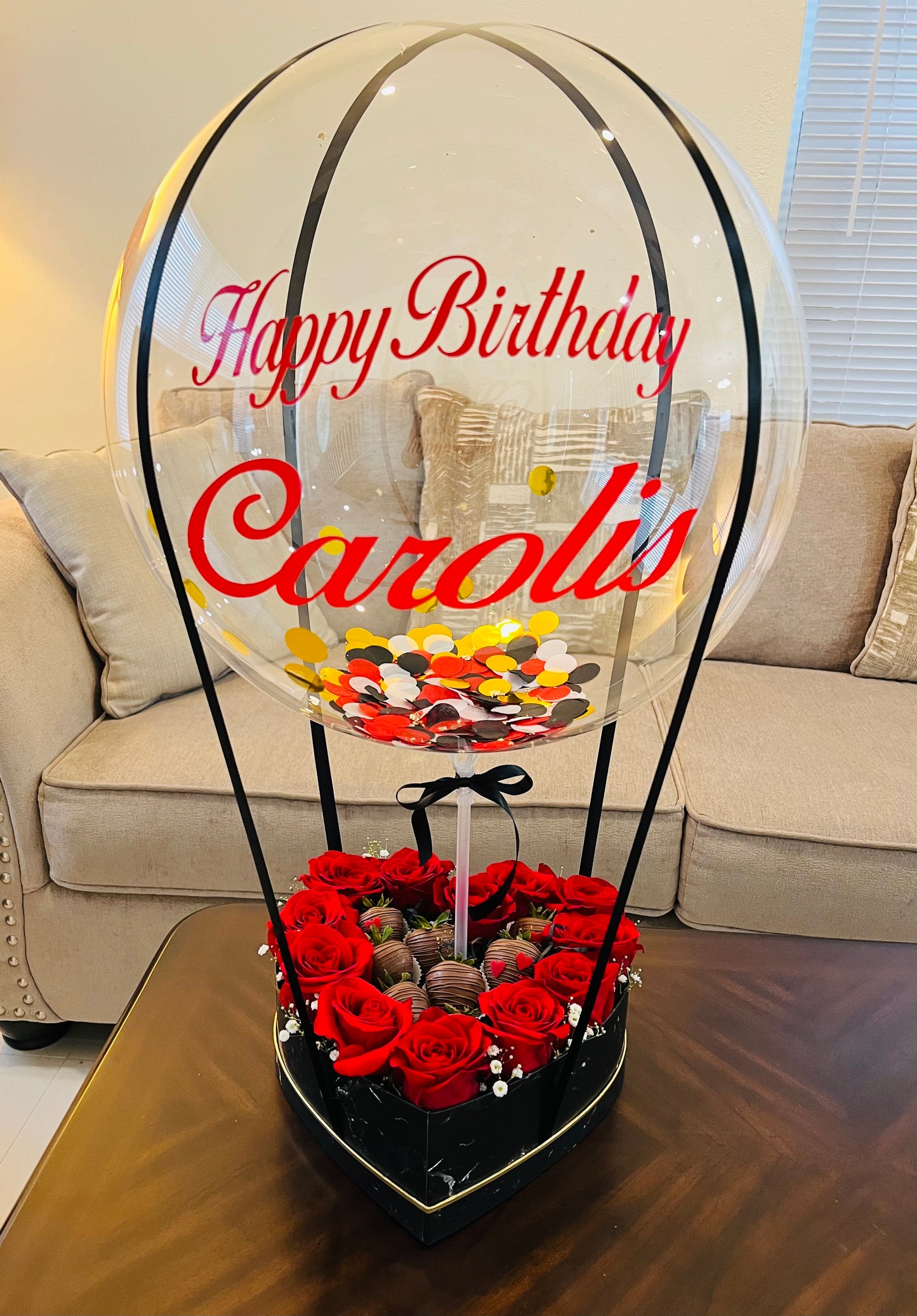 Roses & Strawberries covered chocolate