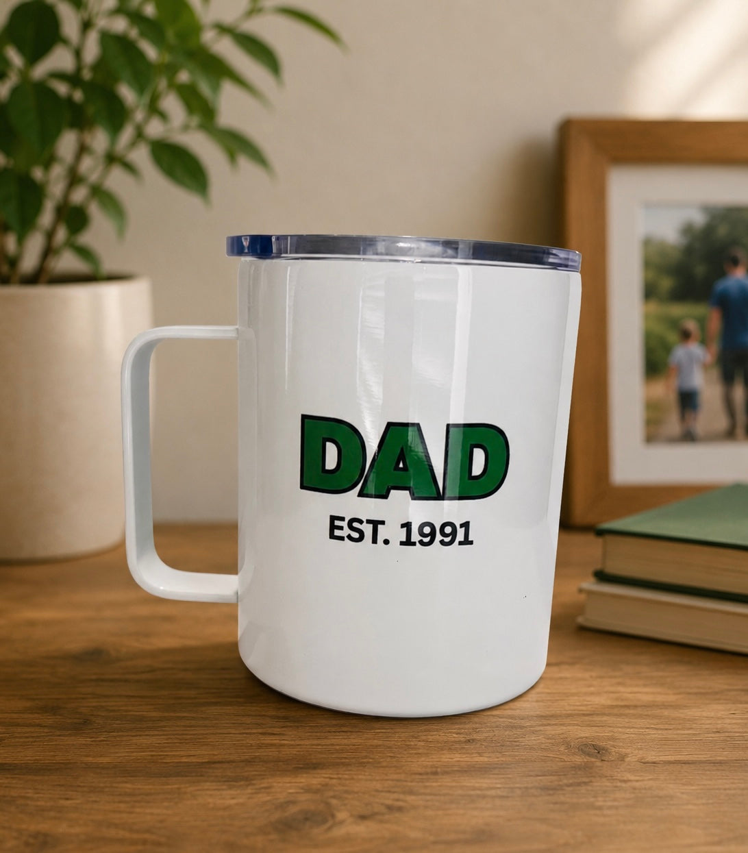 Stainless steel travel mug