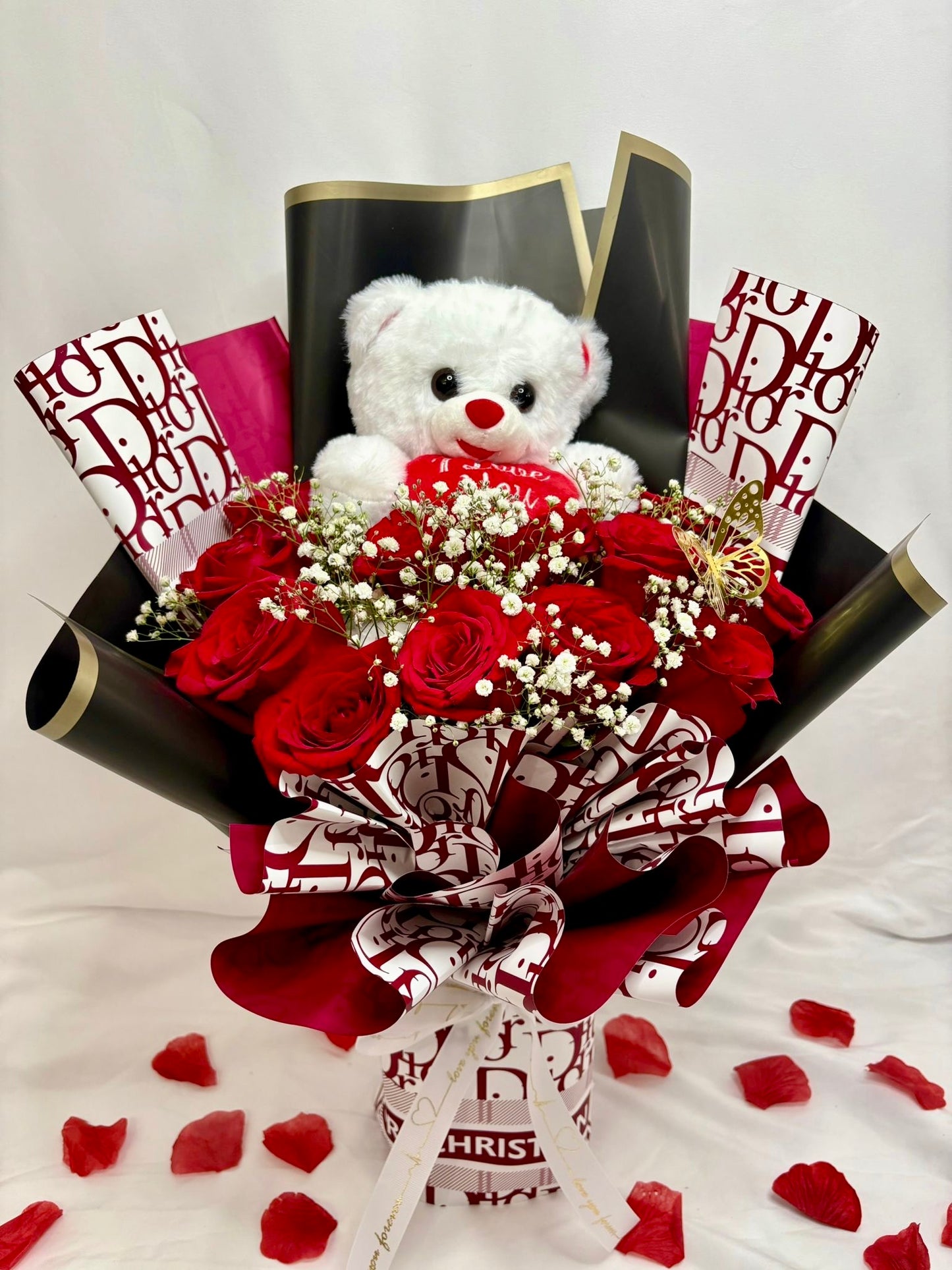 Roses & I Love you Teddy