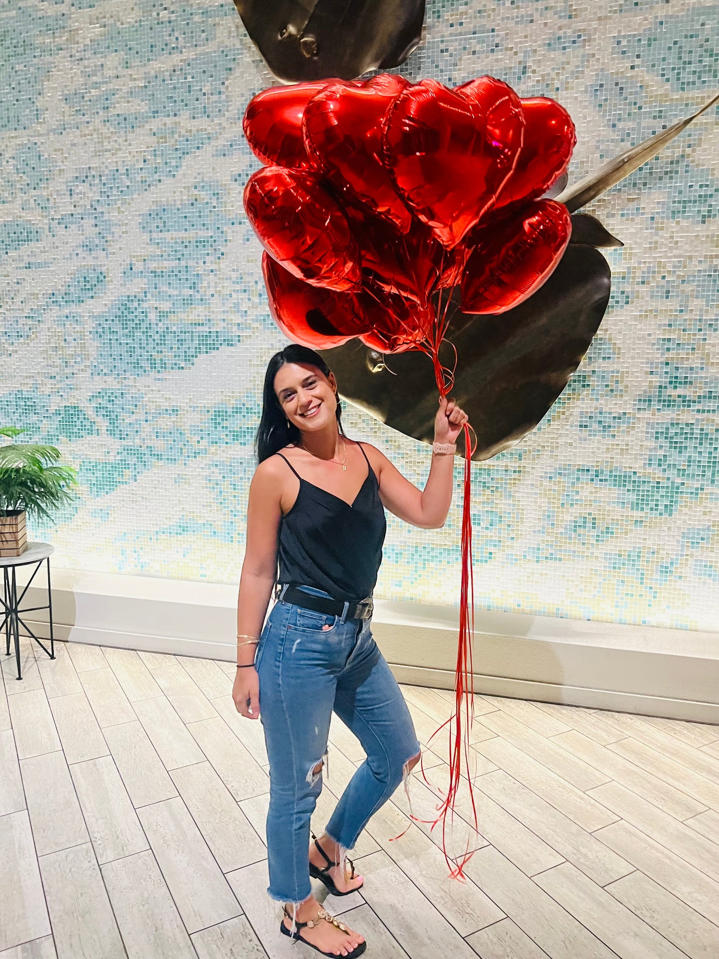 Heart chrome balloon