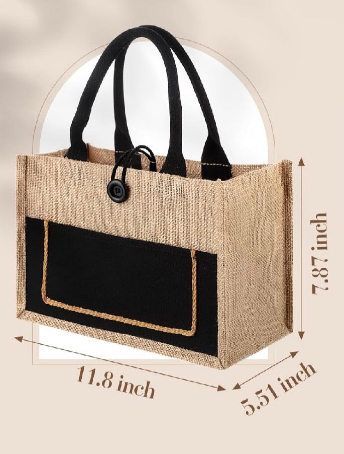 Burlap Tote Bag