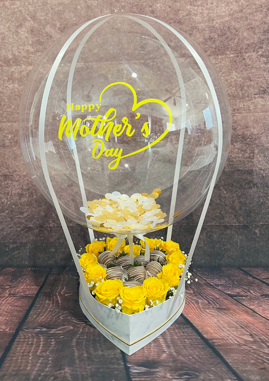 Roses strawberries cover chocolate