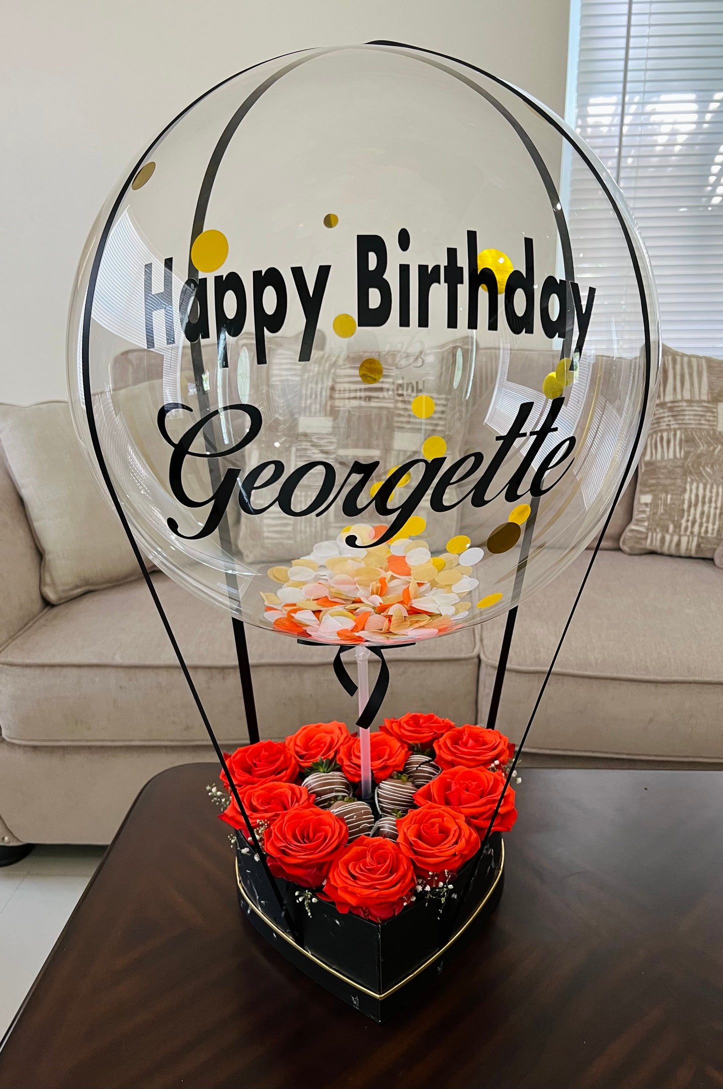 Roses & Strawberries covered chocolate