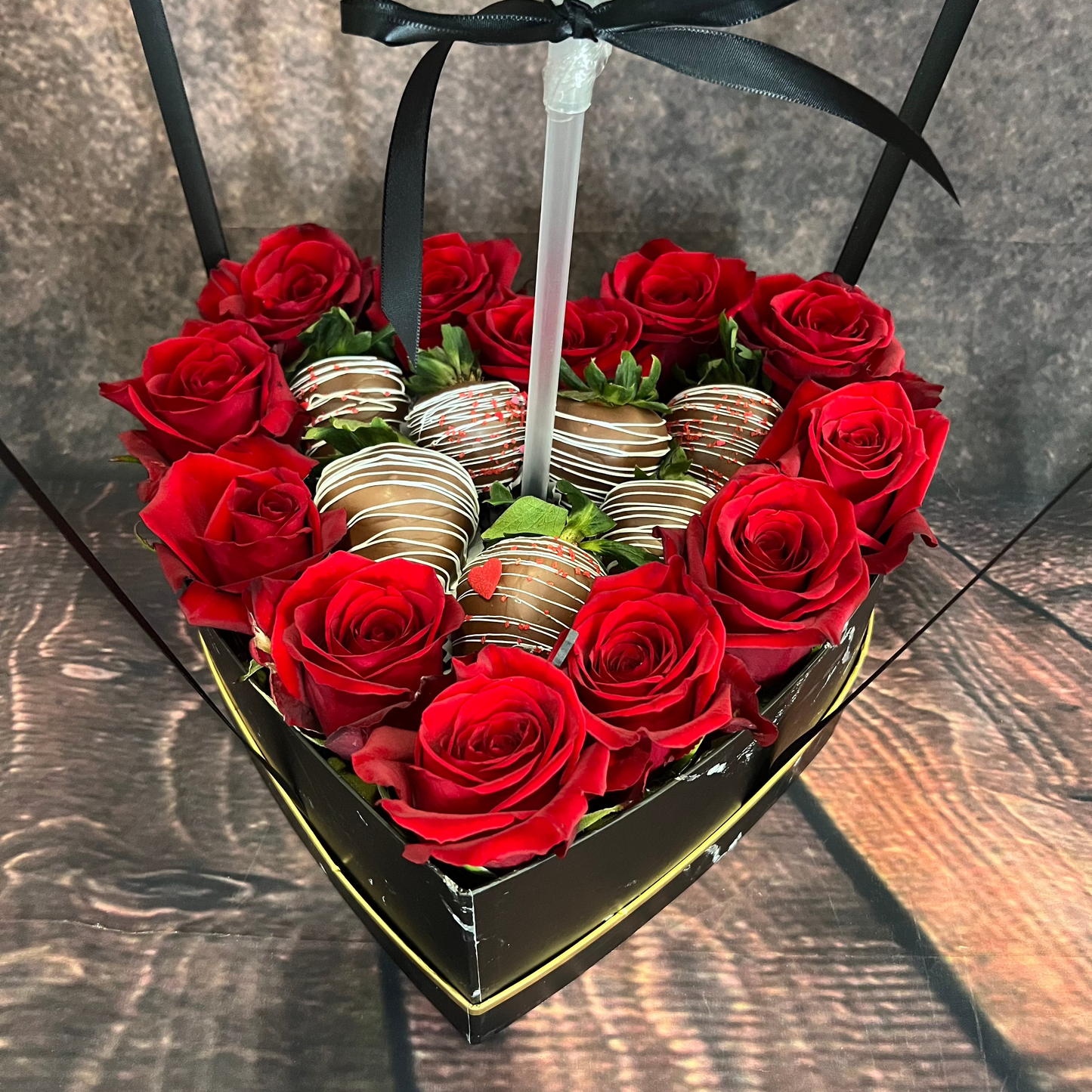 Roses & Strawberries covered chocolate