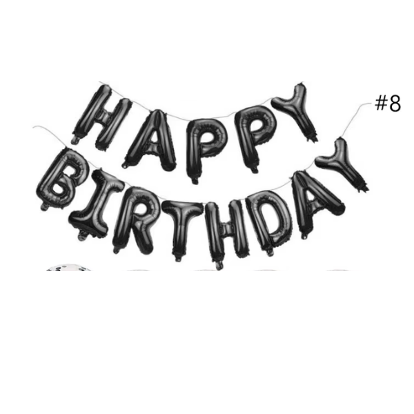 Happy Birthday letter balloons
