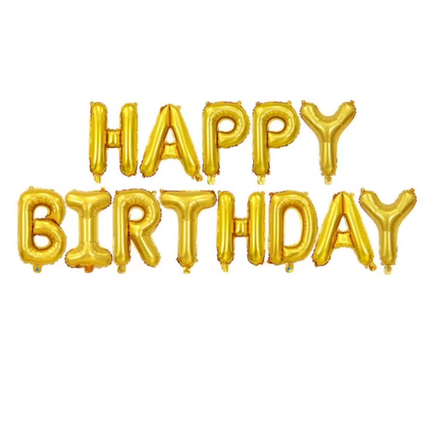Happy Birthday letter balloons