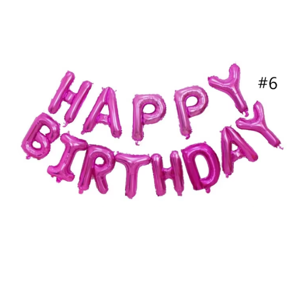Happy Birthday letter balloons