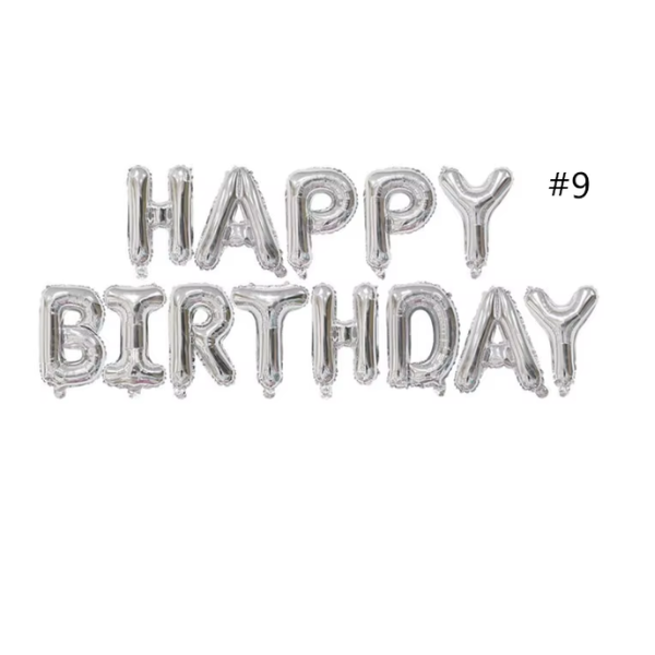 Happy Birthday letter balloons